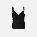Top in pizzo floreale con spalline 106726A378 Z99 PINKO Nero limousine 