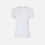 T-shirt a costine con ricamo 106815A3AL Z04 PINKO Bianco brill. 