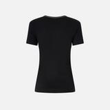 T-shirt a costine con ricamo 106815A3AL ZZ2 PINKO Nero/bianco 