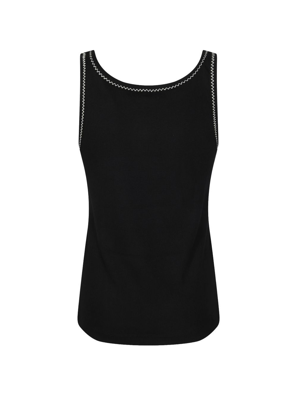 Canotta a costine con ricamo 106816A3AL ZZ2 PINKO Nero/bianco 