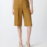 Bermuda in lino 106870A3E3 L25 PINKO Bronzo 