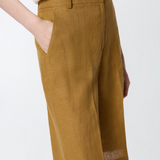 Bermuda in lino 106870A3E3 L25 PINKO Bronzo 