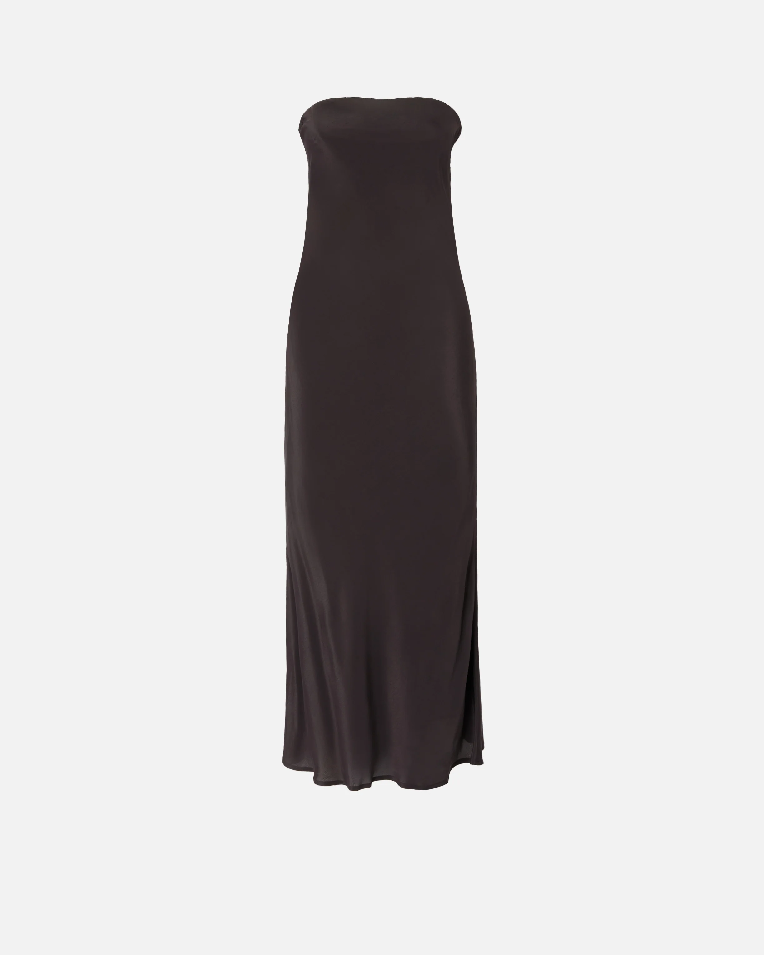 Abito lungo a fascia in viscosa e seta 106875A3E2 M04 PINKO Marrone oltre buio 