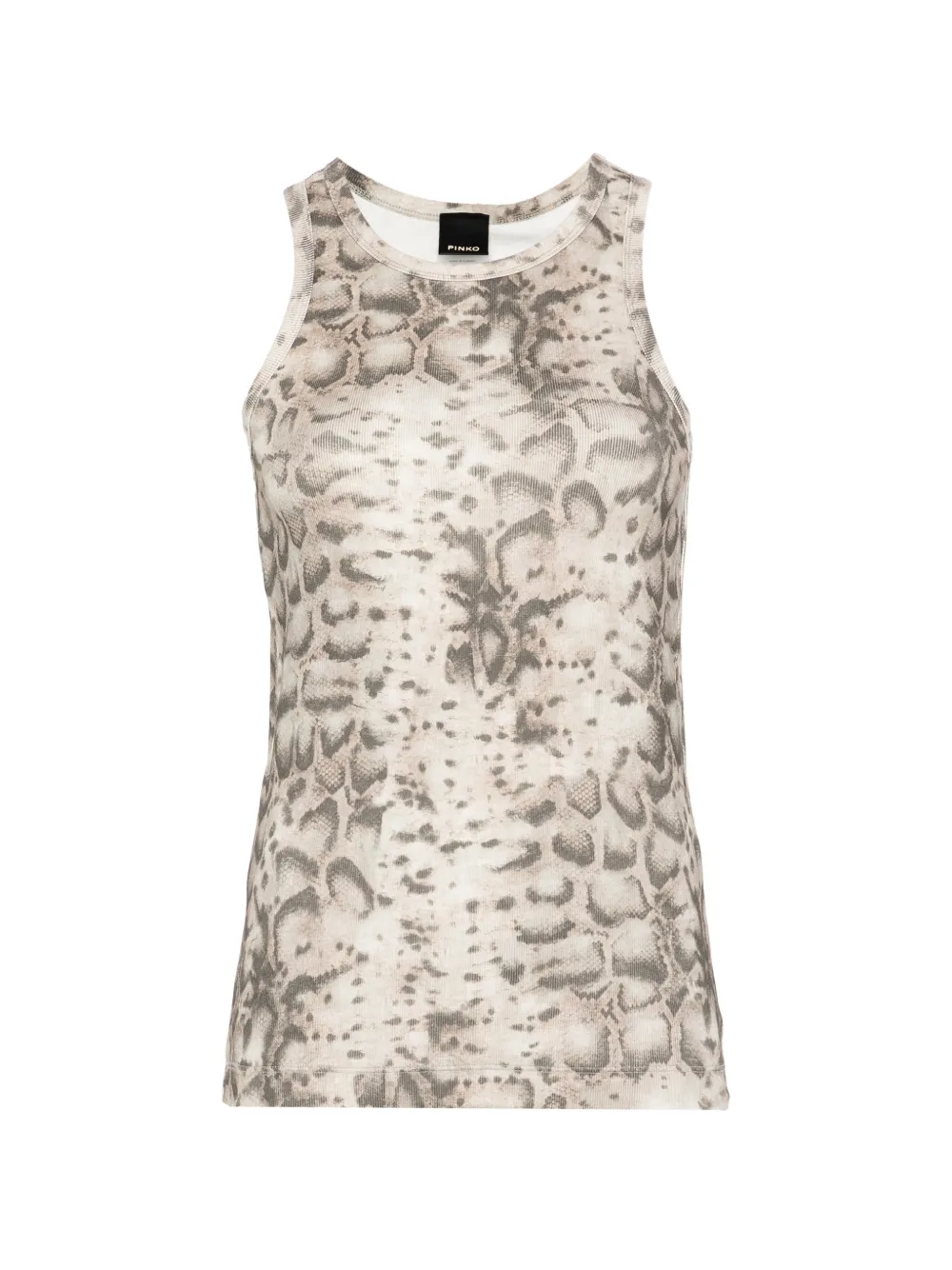 Canotta a coste stampa snake 106919A3DP CZ9 PINKO Beige/nero 