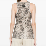 Canotta a coste stampa snake 106919A3DP CZ9 PINKO Beige/nero 