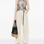 Canotta a coste stampa snake 106919A3DP CZ9 PINKO Beige/nero 