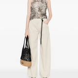 Canotta a coste stampa snake 106919A3DP CZ9 PINKO Beige/nero 