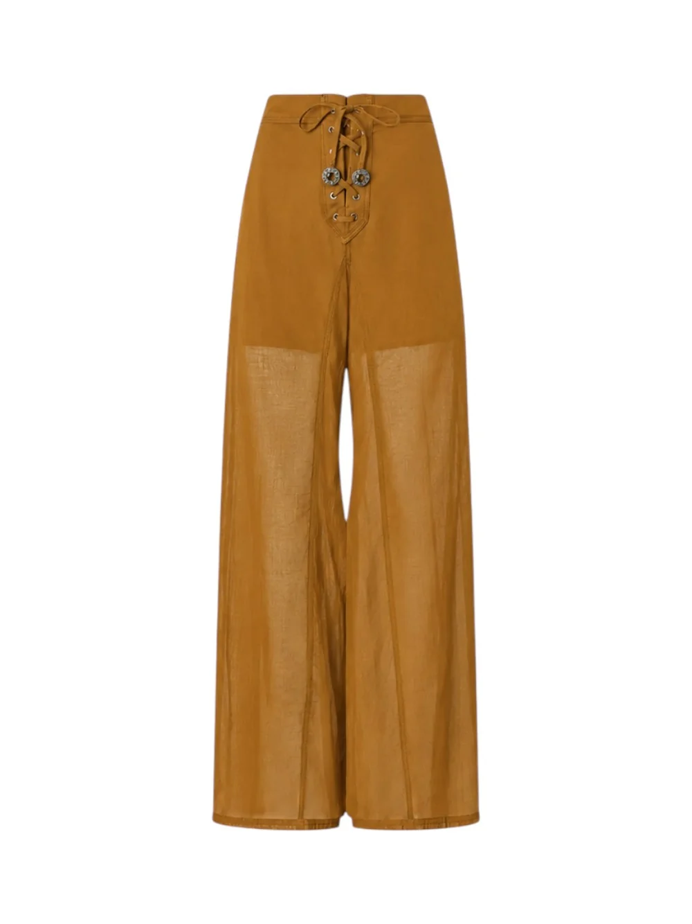 Pantaloni leggeri con lacci e dettagli texani<BR/> 106947A3AX L25 PINKO Bronzo 