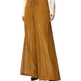 Pantaloni leggeri con lacci e dettagli texani<BR/> 106947A3AX L25 PINKO Bronzo 