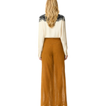 Pantaloni leggeri con lacci e dettagli texani<BR/> 106947A3AX L25 PINKO Bronzo 