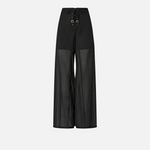 Pantaloni leggeri con lacci e dettagli texani<BR/> 106947A3AX Z99 PINKO Nero limousine 