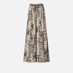 Pantaloni ampi con stampa snake 106963A3B1 CZ9 PINKO Beige/nero 