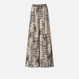 Pantaloni ampi con stampa snake 106963A3B1 CZ9 PINKO Beige/nero 