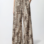 Pantaloni ampi con stampa snake 106963A3B1 CZ9 PINKO Beige/nero 