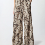 Pantaloni ampi con stampa snake 106963A3B1 CZ9 PINKO Beige/nero 