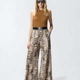 Pantaloni ampi con stampa snake 106963A3B1 CZ9 PINKO Beige/nero 