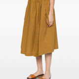 Gonna in popeline di cotone 107003A2LD L25 PINKO Bronzo 