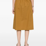 Gonna in popeline di cotone 107003A2LD L25 PINKO Bronzo 