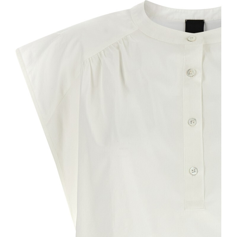 Blusa smanicata 107004A2LD Z05 PINKO Bianco-biancaneve 