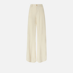 Pantalone largo in lino 108139A3U9 Z06 PINKO White 
