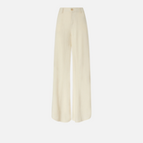 Pantalone largo in lino 108139A3U9 Z06 PINKO White 