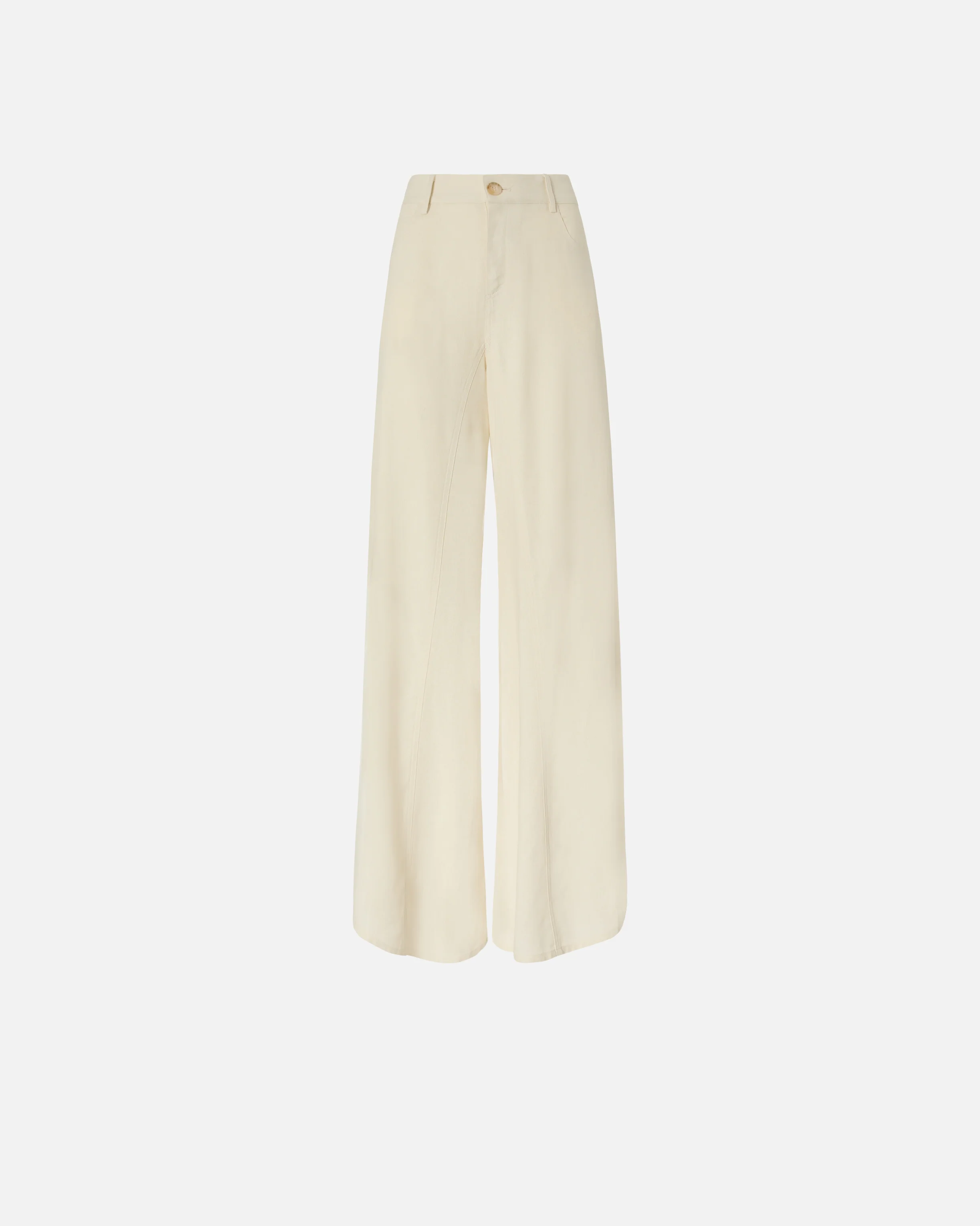 Pantalone largo in lino 108139A3U9 Z06 PINKO White 