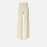 Pantalone largo in lino 108139A3U9 Z06 PINKO White 