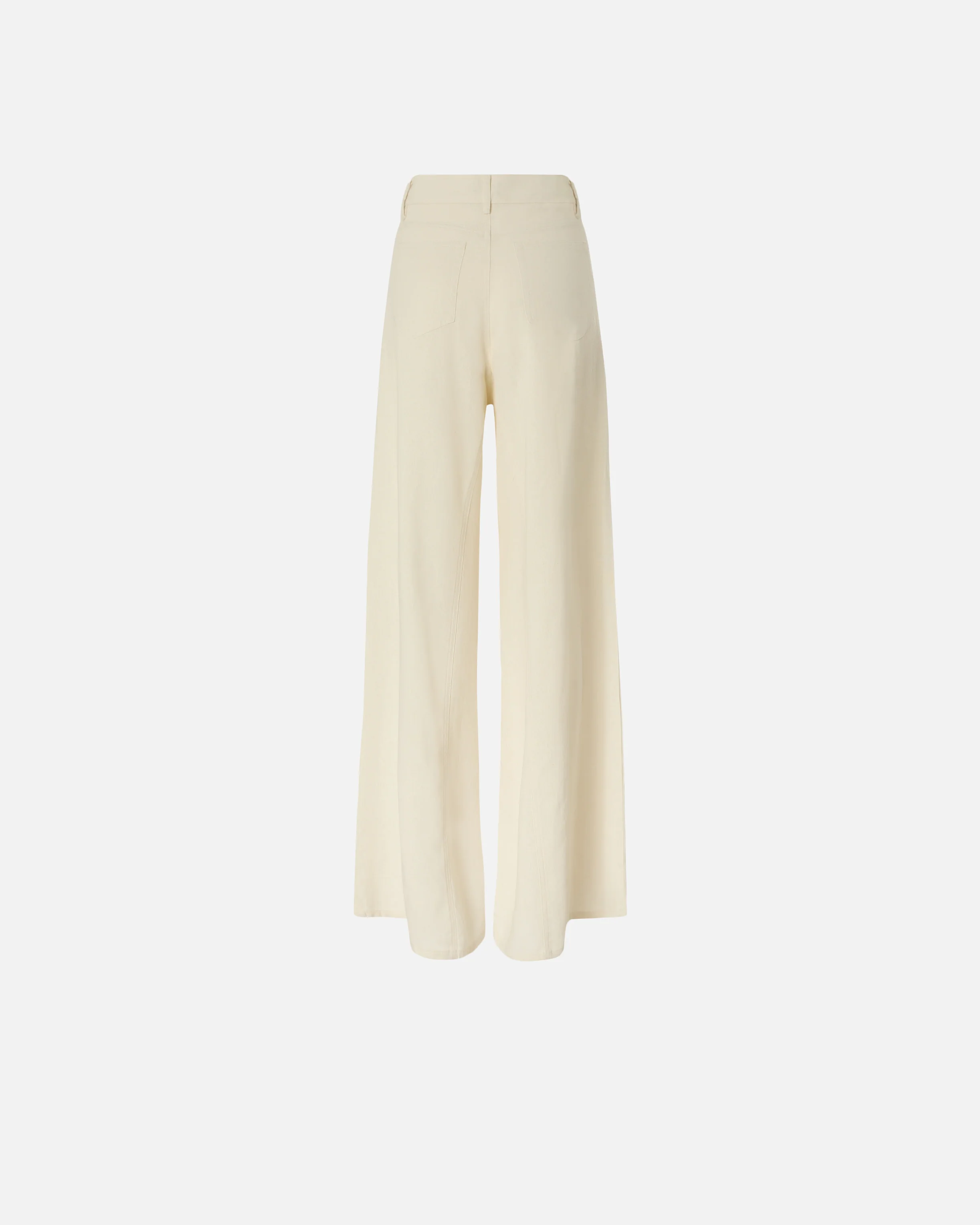Pantalone largo in lino 108139A3U9 Z06 PINKO White 