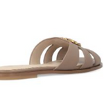 Ciabatta in pelle con logo SD0463P001 L15 PINKO Tabacco 