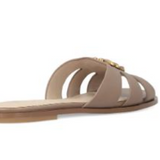 Ciabatta in pelle con logo SD0463P001 L15 PINKO Tabacco 