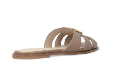 Ciabatta in pelle con logo SD0463P001 L15 PINKO Tabacco 