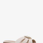 Ciabatta in pelle con logo SD0463P001 Z12 PINKO Milk 