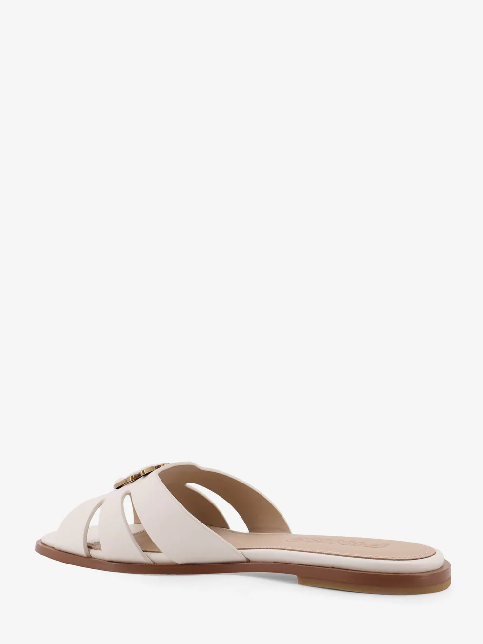 Ciabatta in pelle con logo SD0463P001 Z12 PINKO Milk 