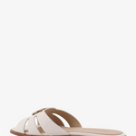 Ciabatta in pelle con logo SD0463P001 Z12 PINKO Milk 