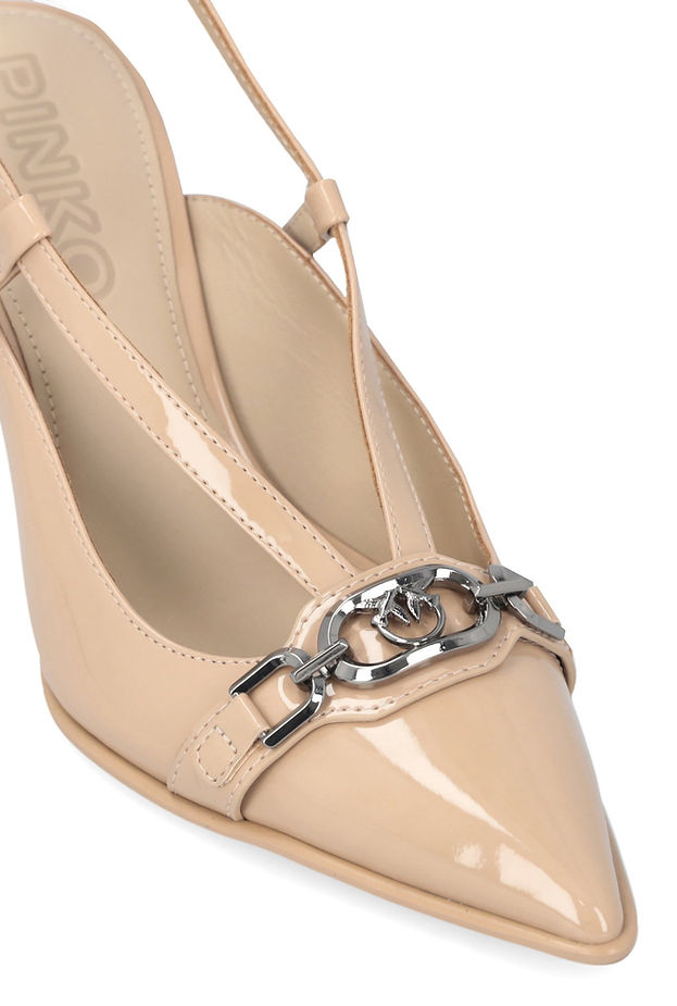 Sandalo con tacco in vernice SD0501E002 Q61 PINKO Blush 