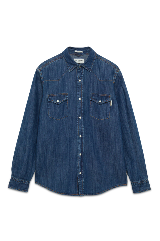 Camicia in denim elasticizzato RRU400 CG34 1984 C0999 ROY ROGER'S Denim 