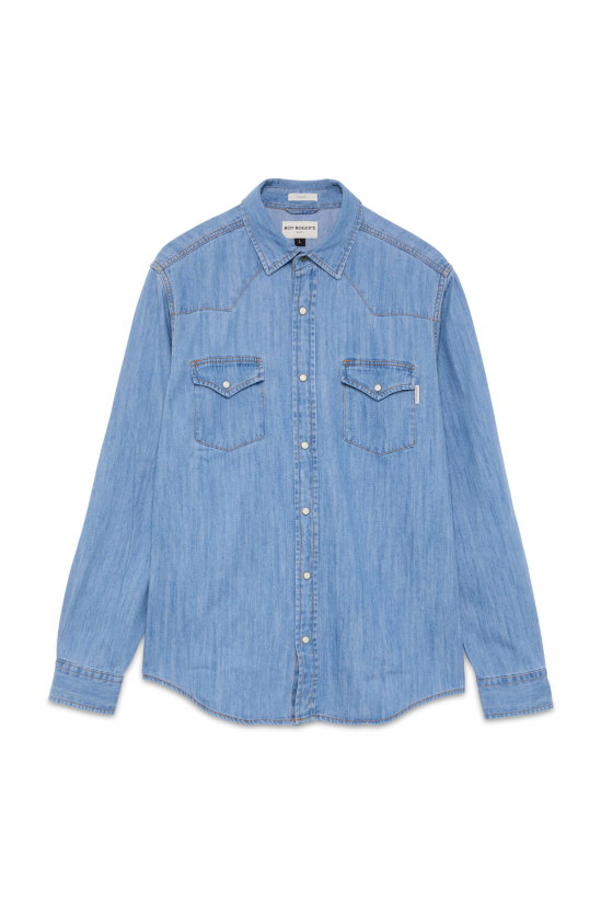 Camicia in denim elasticizzato RRU400 CG34 3162 C0999 ROY ROGER'S Denim 
