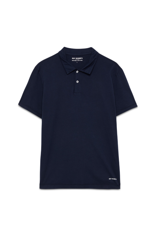 Polo in jersey di cotone RRU500 CG06 0569 C0048 ROY ROGER'S Blue navy 