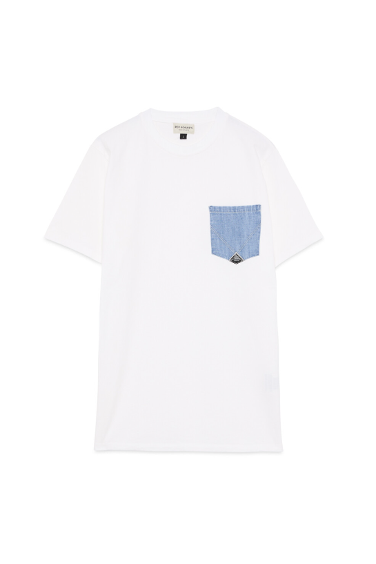 T-Shirt manica corta con taschino RRU90171 CA16 0111 C0014 ROY ROGER'S Optic white 