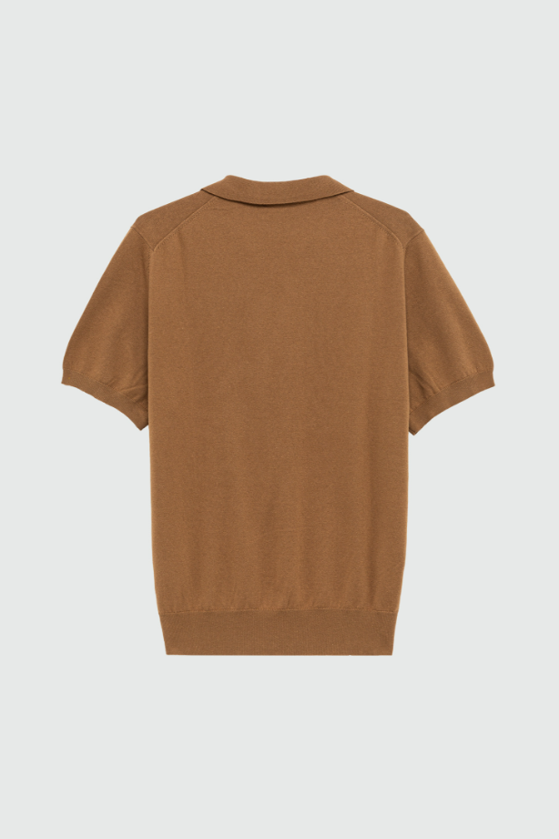 Polo in filo di cotone RRU90325 CS17 C0419 ROY ROGER'S Brown sugar 