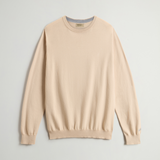 Maglia girocollo in puro cotone con logo ricamato CFWOKN0331MRUF0787 8640 WOOLRICH White pepper 