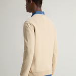 Maglia girocollo in puro cotone con logo ricamato CFWOKN0331MRUF0787 8640 WOOLRICH White pepper 