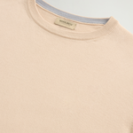 Maglia girocollo in puro cotone con logo ricamato CFWOKN0331MRUF0787 8640 WOOLRICH White pepper 