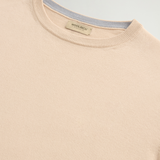 Maglia girocollo in puro cotone con logo ricamato CFWOKN0331MRUF0787 8640 WOOLRICH White pepper 