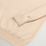 Maglia girocollo in puro cotone con logo ricamato CFWOKN0331MRUF0787 8640 WOOLRICH White pepper 