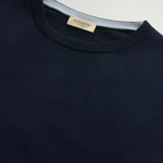 Maglia girocollo in puro cotone con logo ricamato CFWOKN0331MRUF0787 3989 WOOLRICH Melton blue 