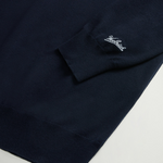Maglia girocollo in puro cotone con logo ricamato CFWOKN0331MRUF0787 3989 WOOLRICH Melton blue 