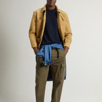 Maglia girocollo in puro cotone con logo ricamato CFWOKN0331MRUF0787 3989 WOOLRICH Melton blue 