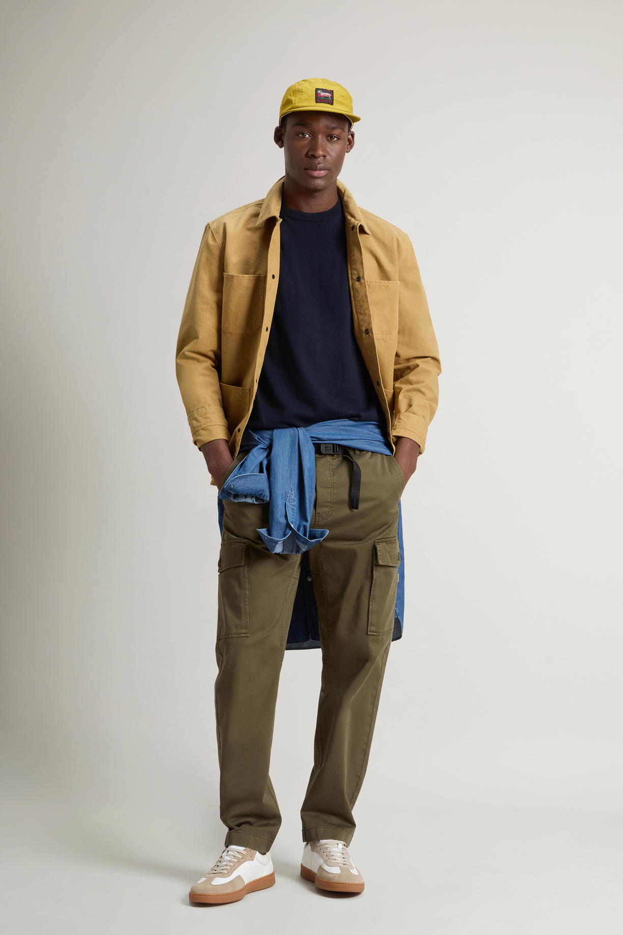 Maglia girocollo in puro cotone con logo ricamato CFWOKN0331MRUF0787 3989 WOOLRICH Melton blue 