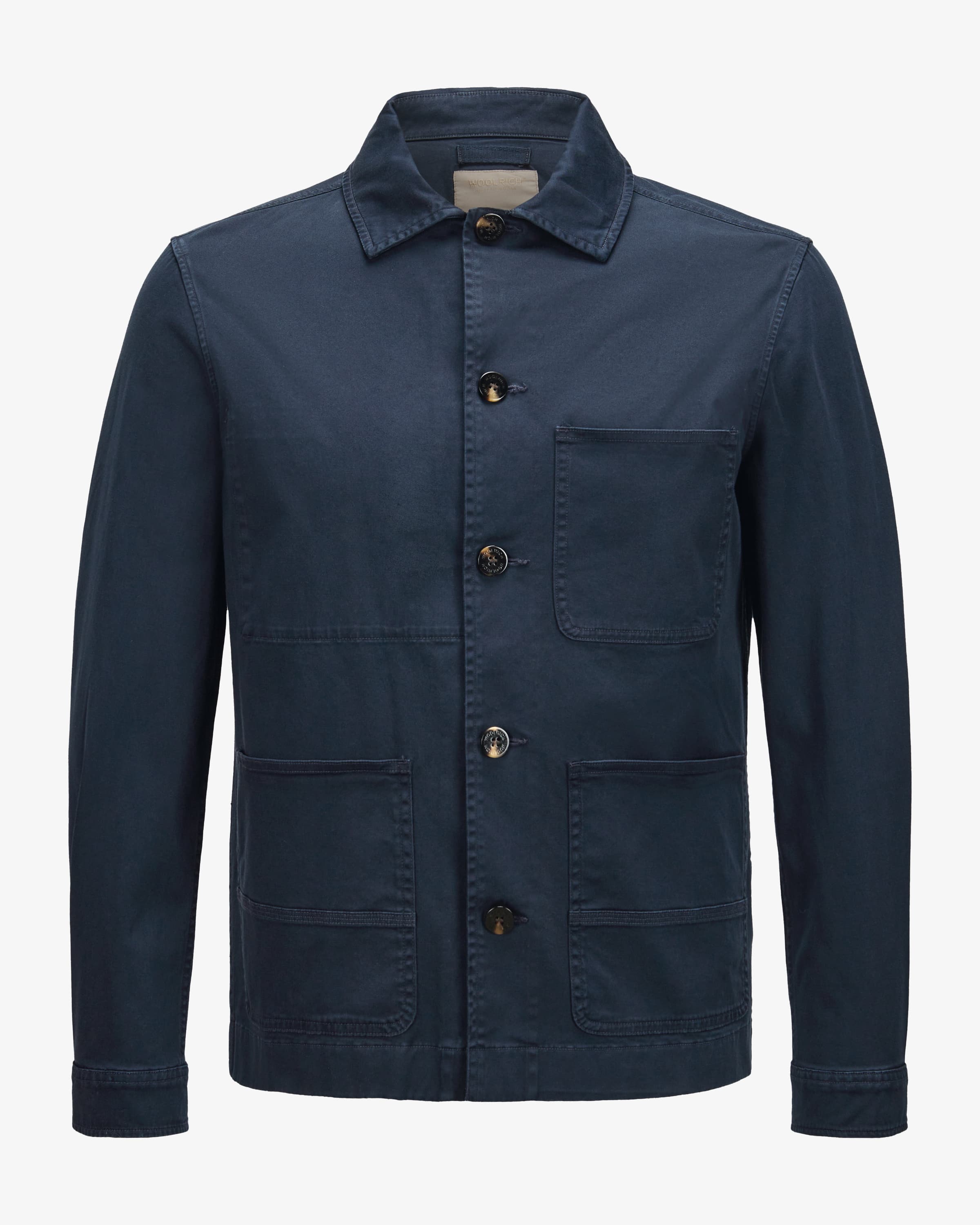 Giacca camicia in cotone CFWOOS2042MRUT5262 3989 WOOLRICH Melton blue 